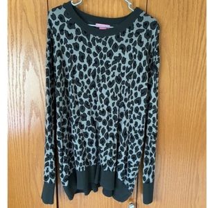 Isaac Mizrahi XXL leopard print sweater